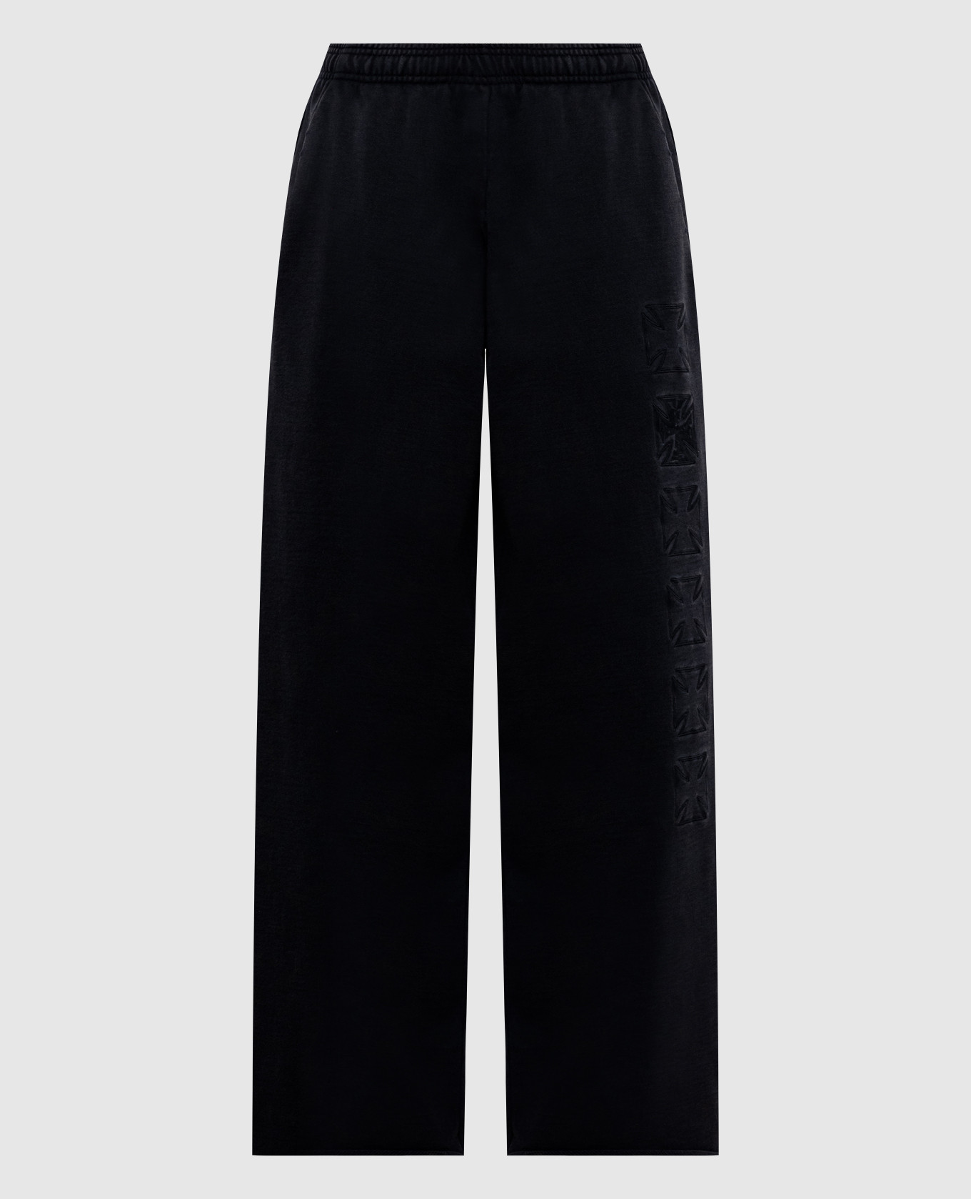 Pantalon de survêtement noir avec broderie de marque