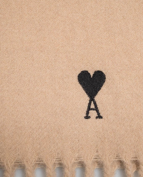 Ami Paris Beige wool scarf USF677AW0047m