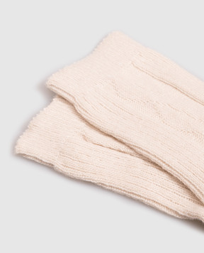 Peserico Beige socks with wool and cashmere S41074C0CC944