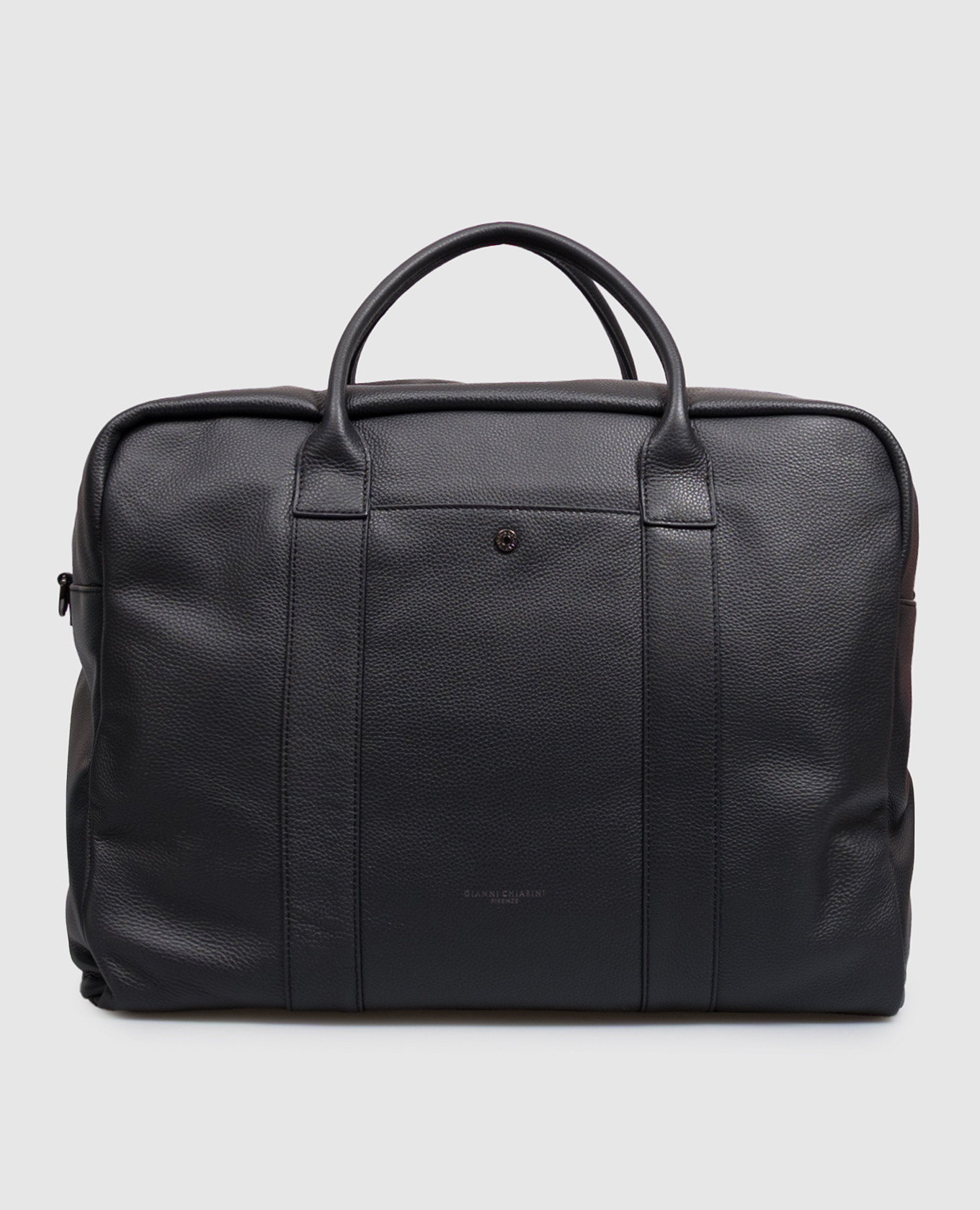 Blue travel bag with logo embossing