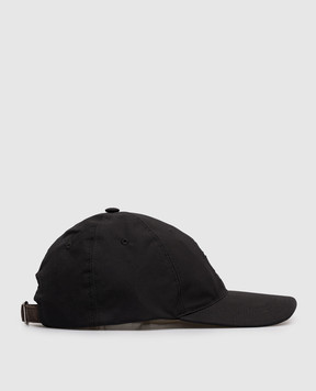 JW Anderson Black cap with monogram embroidery AC0417FA0485w