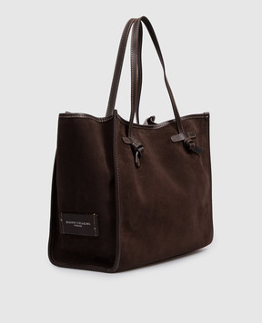 Gianni Chiarini Marcella brown suede tote bag BS8990CMPL