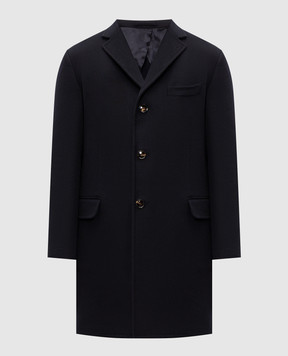 Enrico Mandelli Blue wool and cashmere coat A9C0083816