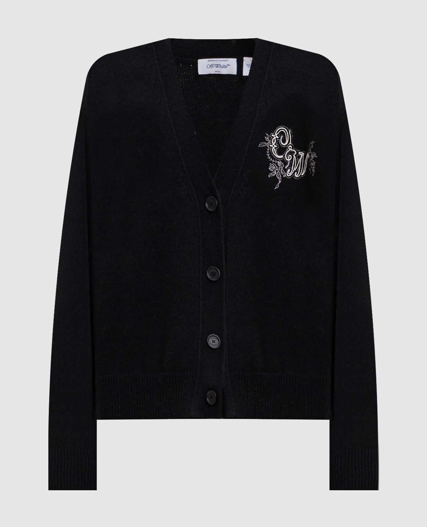 Black cardigan with wool Off-White