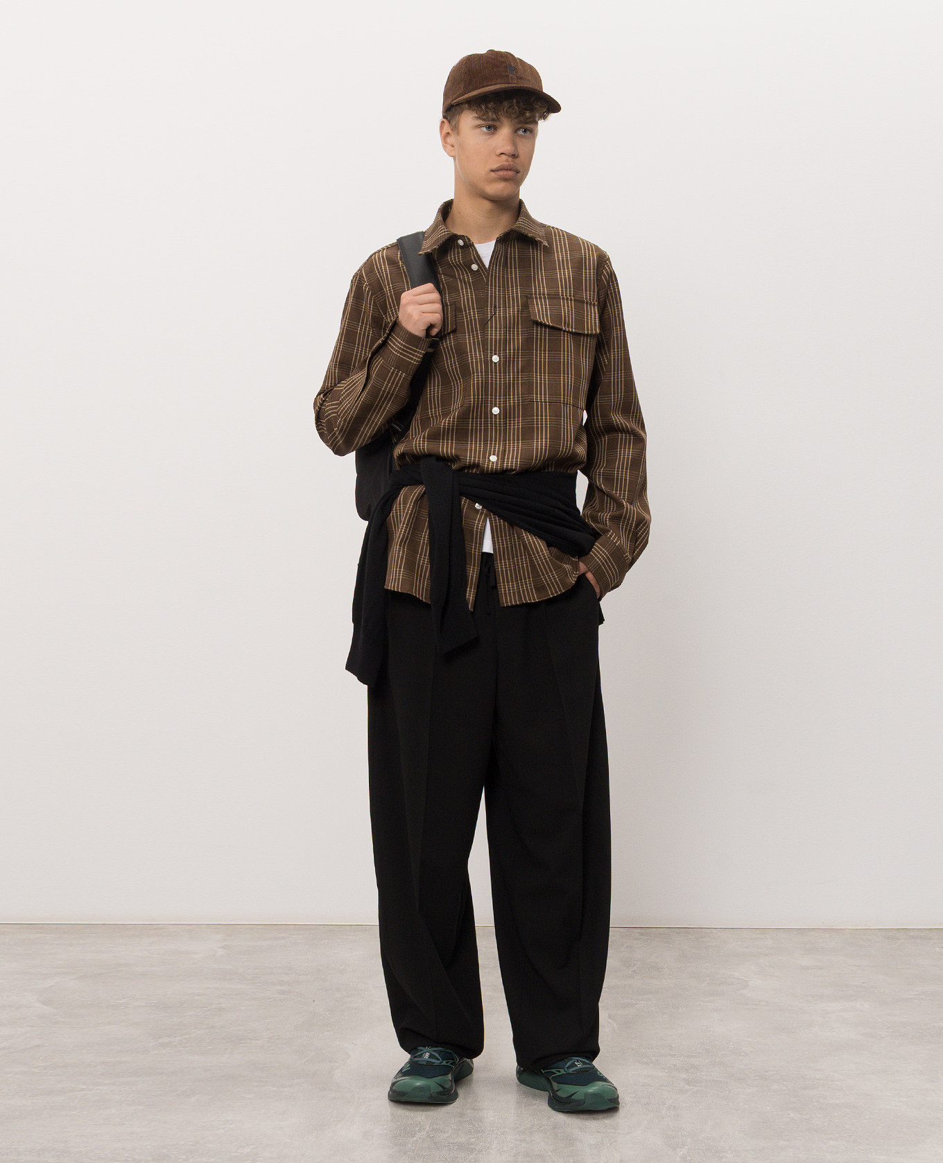 Brown checkered shirt Ami Paris 2