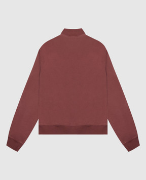 Brunello Cucinelli Children's burgundy bomber jacket with embroidery BN05NE881C