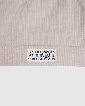 Maison Margiela MM6 Grey top with logo patch MKRK40010
