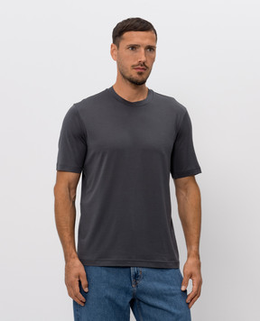 Stefan Brandt Gray silk T-shirt ELISECO