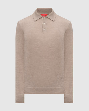 ISAIA Beige wool polo shirt MG8014YP005