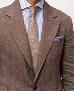Pini Parma Brown silk tie 60594203