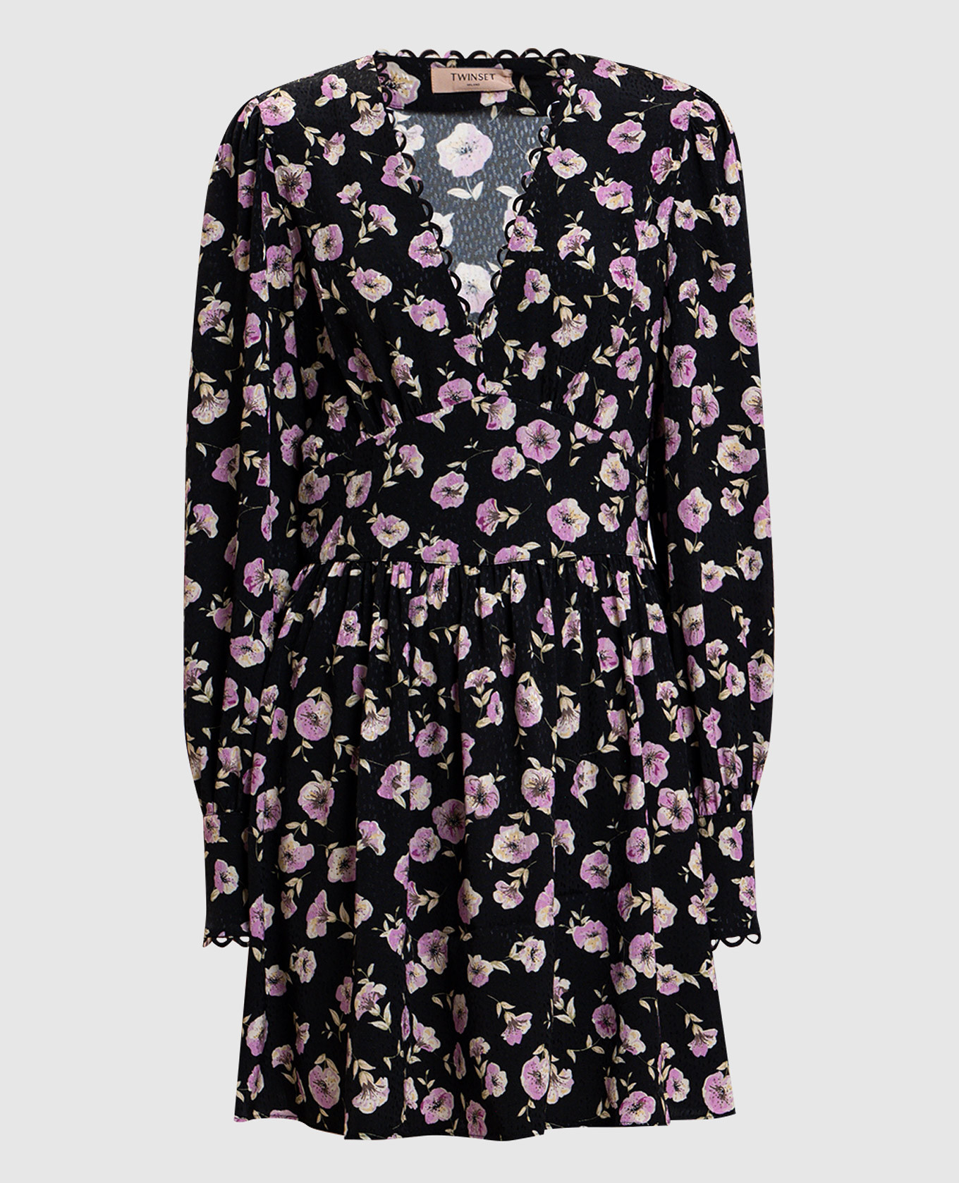 Black dress with floral print