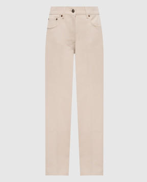 Valentino Beige jeans with logo patch 8B3DD22X9Y5