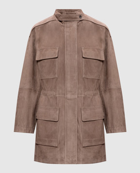 Brunello Cucinelli Brown suede Couture jacket MPCAI7853