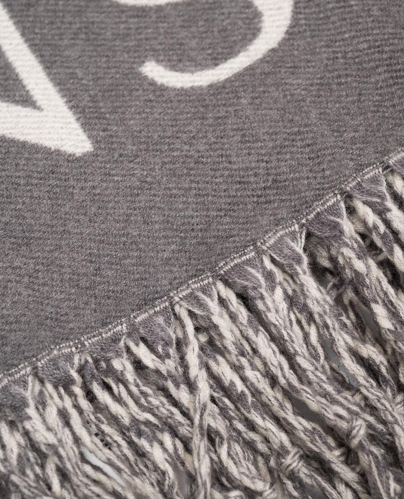 Gray scarf with logo pattern Twinset 3