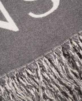 Twinset Gray scarf with logo pattern 262LI4BVV