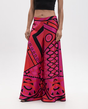 PUCCI Pink printed silk palazzo pants 6HRT026H871