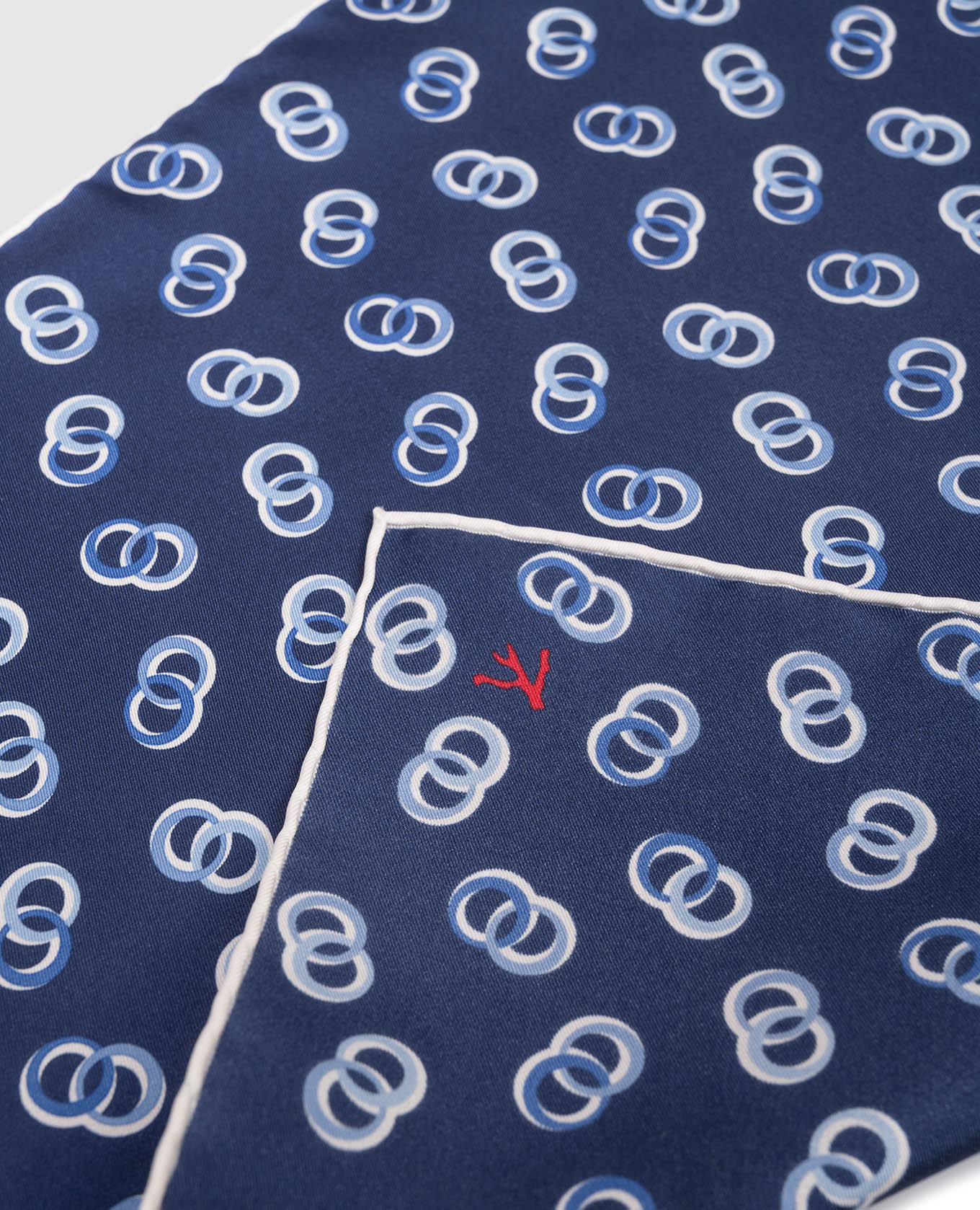 Blue silk pacha scarf ISAIA 3