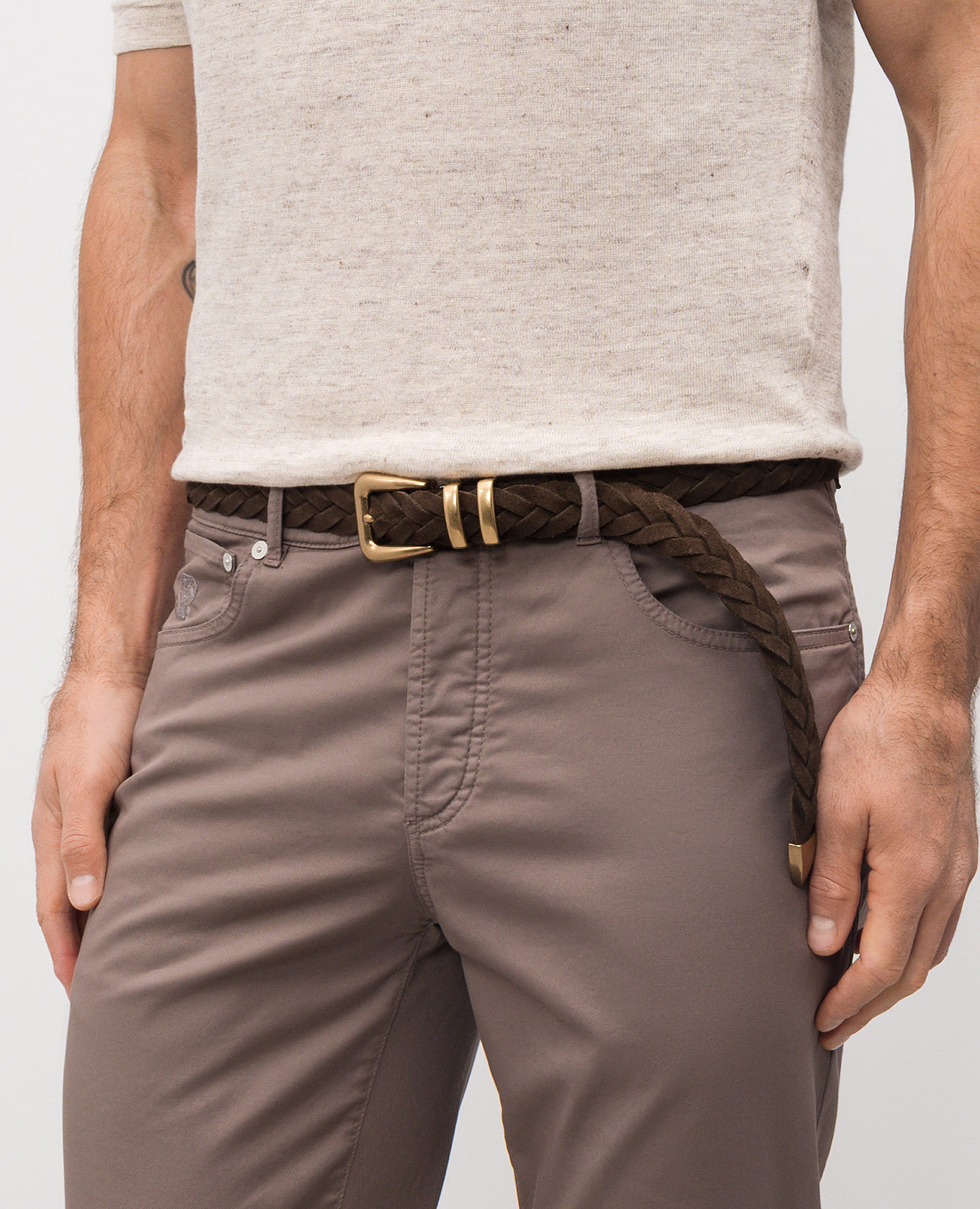 

Brown suede belt Brunello Cucinelli