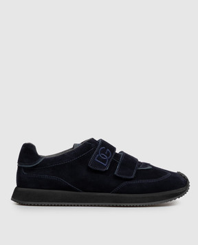 Dolce&Gabbana Children's blue suede DG Cushion sneakers DA5321A02343940