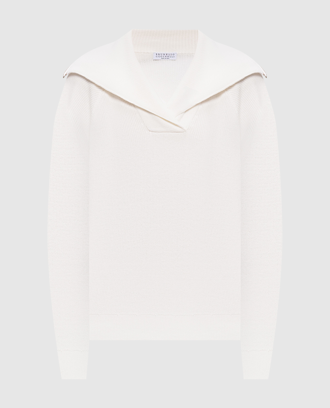 

Ivory sweater with monil chain Brunello Cucinelli, Beige