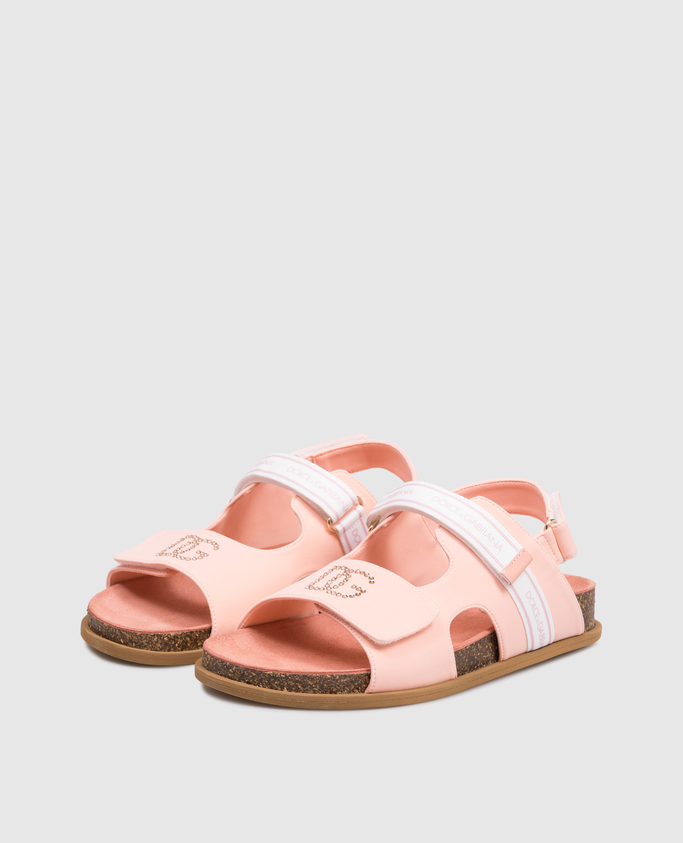 

Children's pink sandals with monogram Dolce&Gabbana