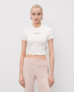 Palm Angels Ivory top with logo print PWAA077S26JER001