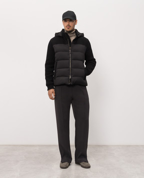 MooRER ALLORI black down jacket with wool and cashmere ALLORILSM