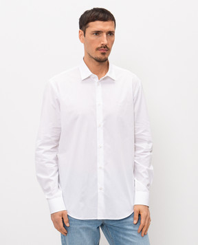 Trussardi White shirt with embroidered emblem 5005N000051NMS100T10