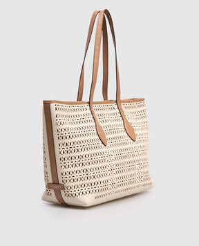 Gianni Chiarini Beige perforated tote bag BS11507COMMCNVLS
