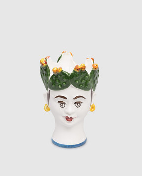 Les Ottomans Figs Woman decorative candle in a ceramic candlestick HEADCANDLESFW