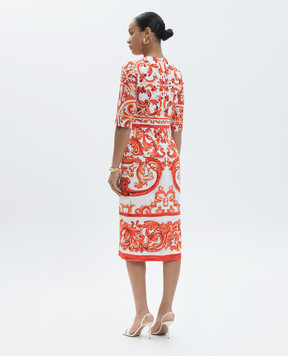 Dolce&Gabbana White silk sheath dress F6EAJTGDDRJ