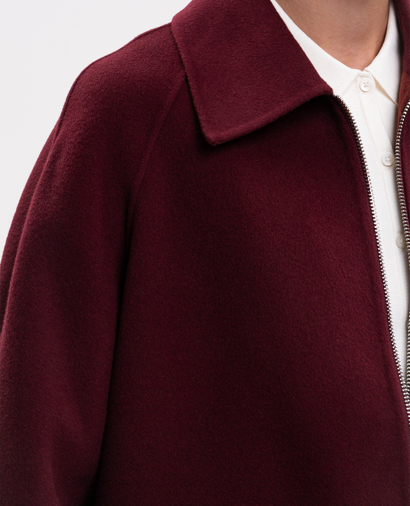 SAGGINA burgundy wool jacket Max & Co 5