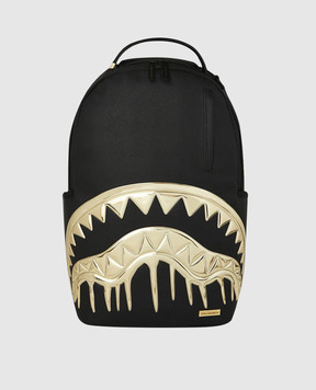 Sprayground Goldheart Shark Drip children's black backpack 910B8178NSZ