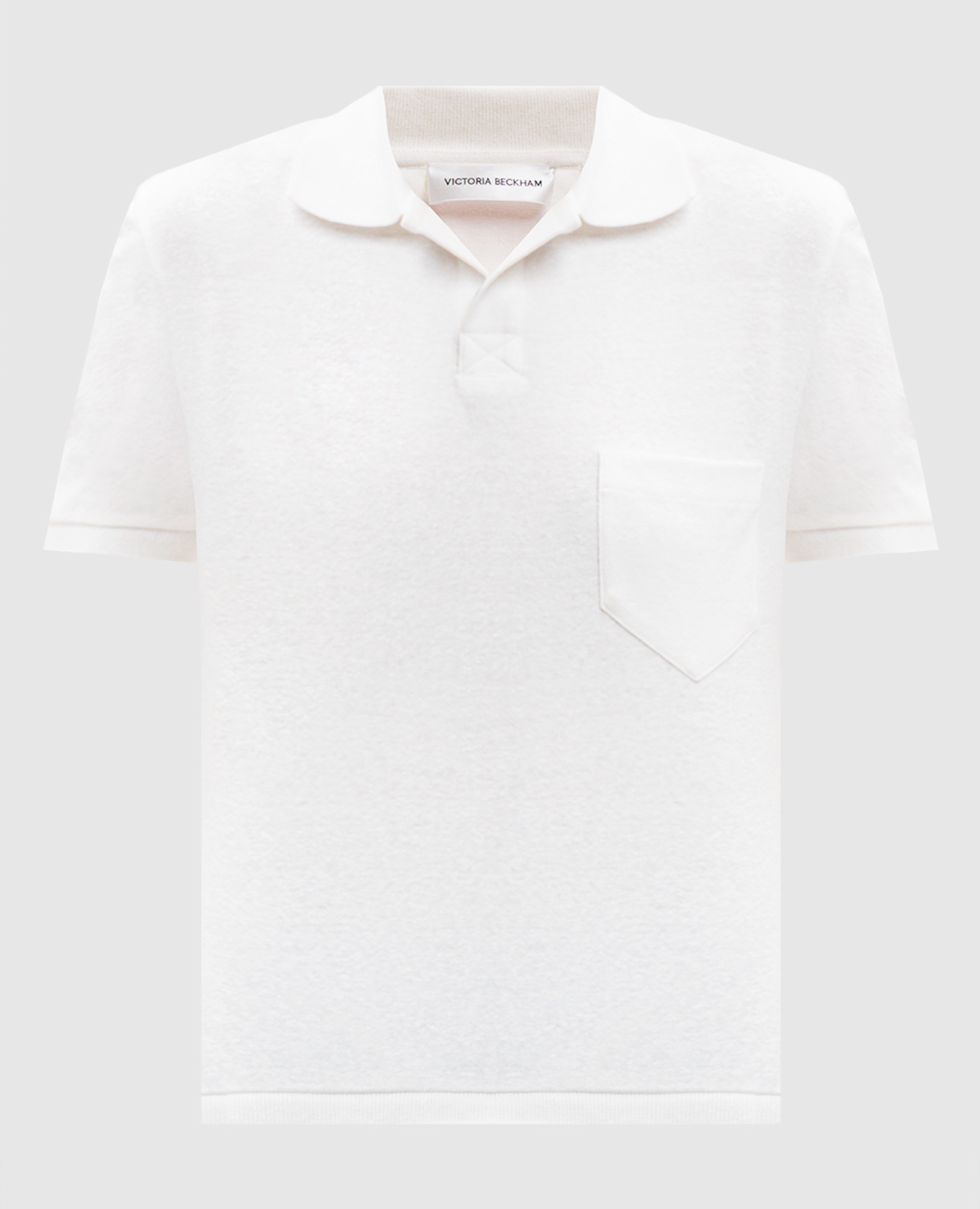White polo with linen Victoria Beckham