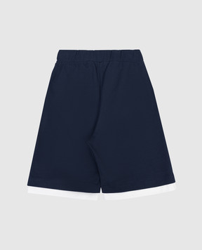Balmain Children's blue shorts with logo embroidery BY6Q09Z36581214