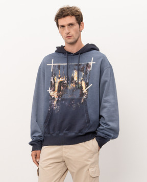 Off-White Narciso blue hoodie 44MBB12NF26F00A