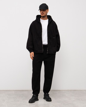 Dolce&Gabbana Black insulated joggers with logo GP17ATG7PLA