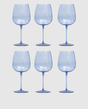 La Reine Set of blue gin glasses ROMANTIC 6 pcs OPIUM75ROMANTIC