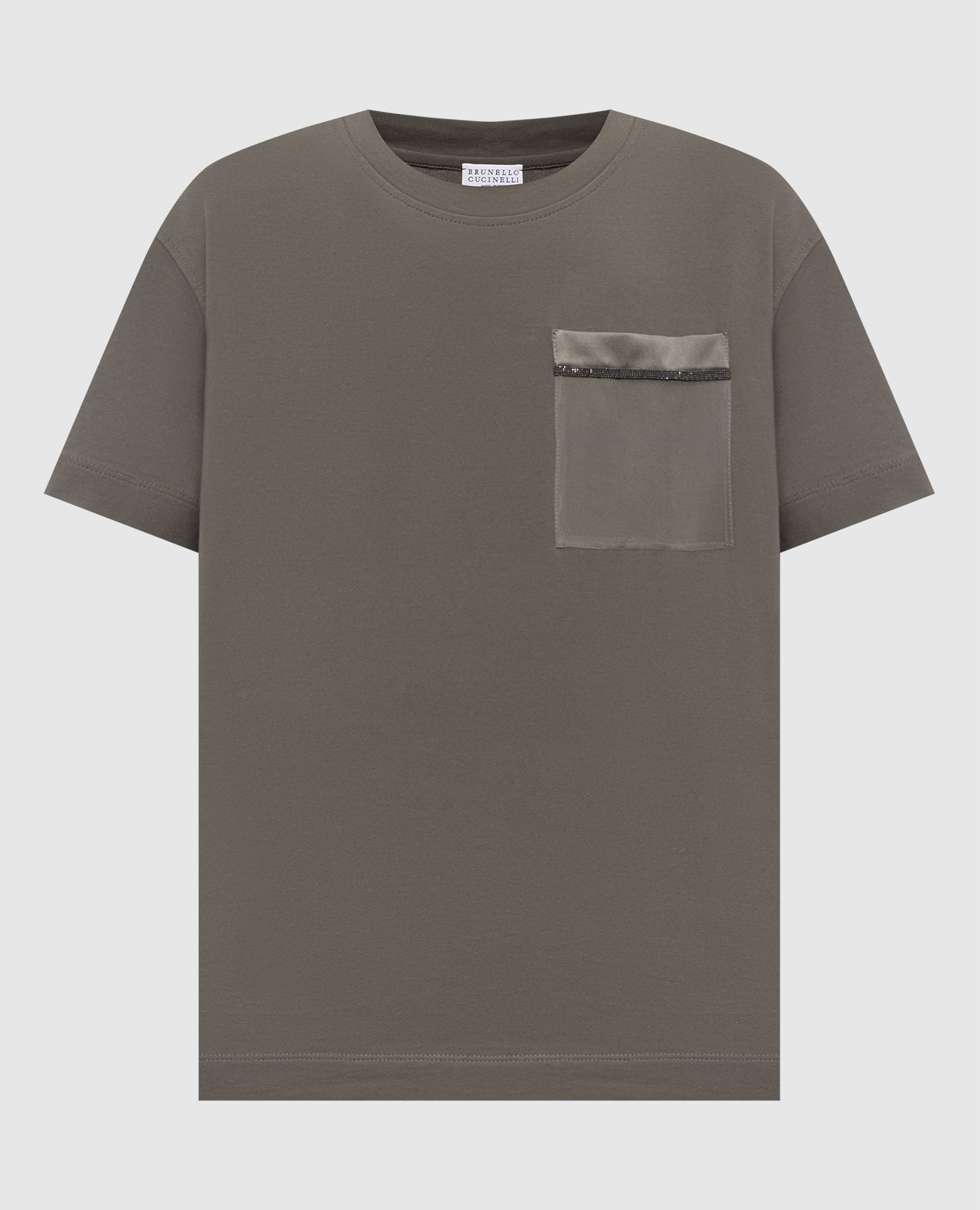 Khaki T-shirt with monil chain