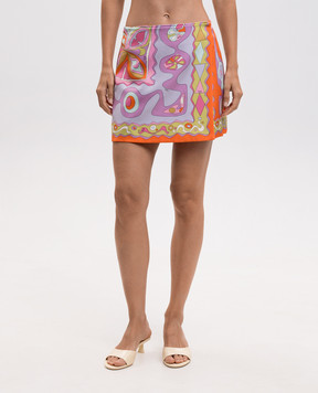 PUCCI Angoli print silk skirt 6HRV366H863