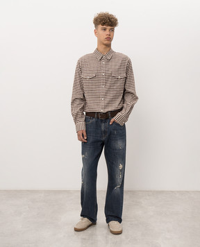 Maison Margiela MM6 Blue jeans with holes SH2LA0063M30063