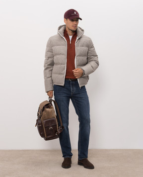 Brunello Cucinelli Terracotta cashmere, silk and linen jumper MSY00124