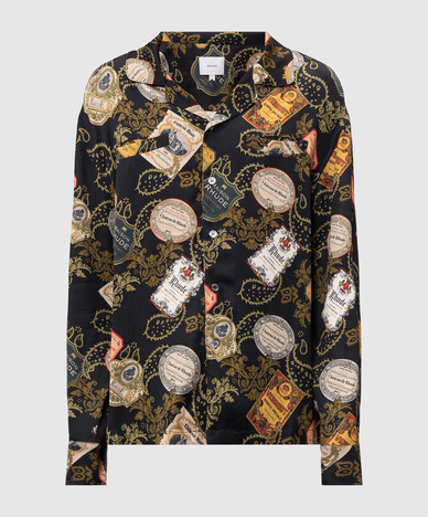 Black shirt with BANDANA print