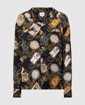 Rhude Black shirt with BANDANA print RHPF26LS02202