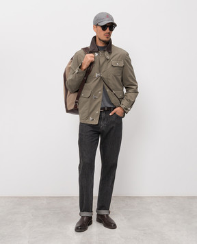 Brunello Cucinelli Grey melange silk T-shirt MNB805404P