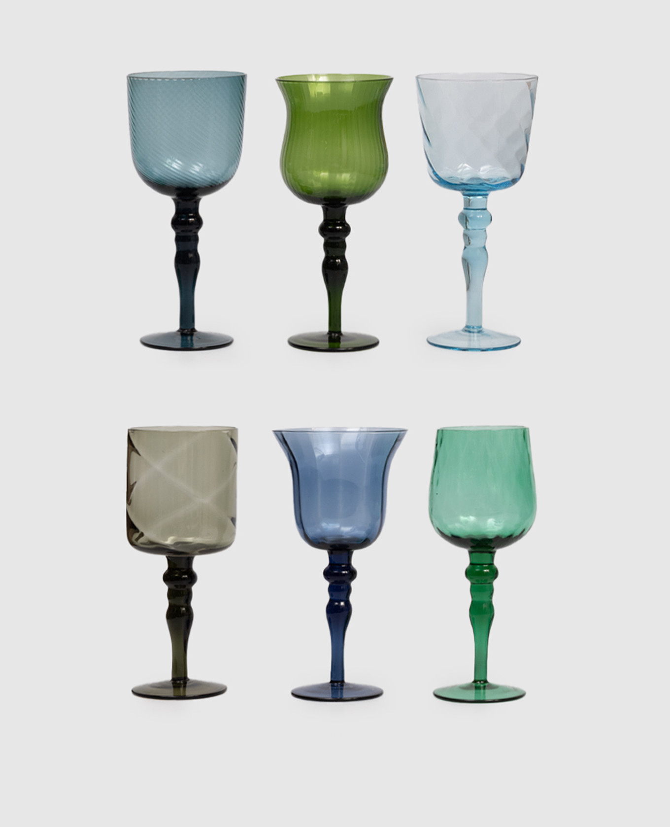 

Set of 6 textured glasses Bitossi Home, White