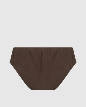 CDLP Brown swimming trunks with color block effect MSW054029401