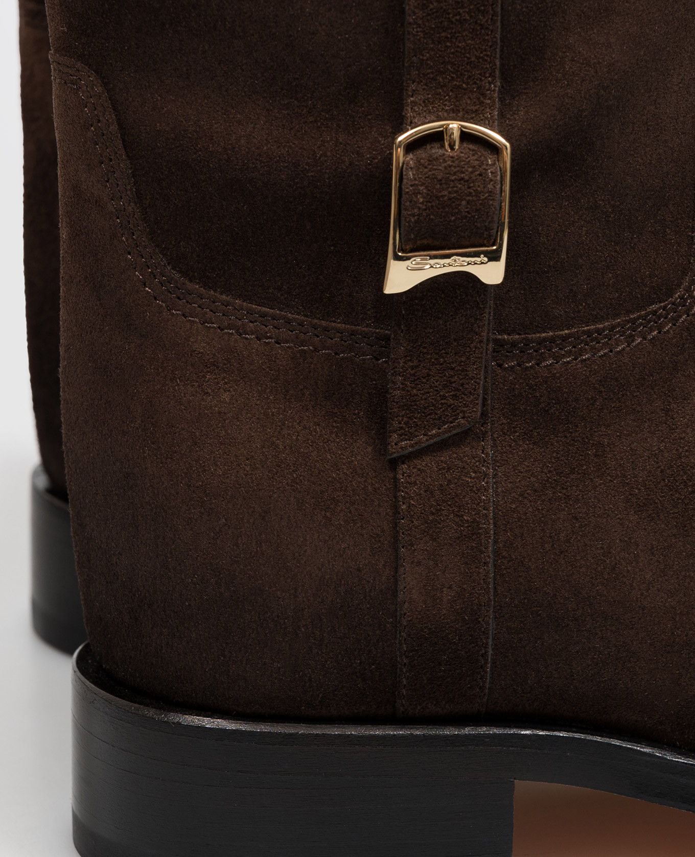 Brown suede boots Santoni 5