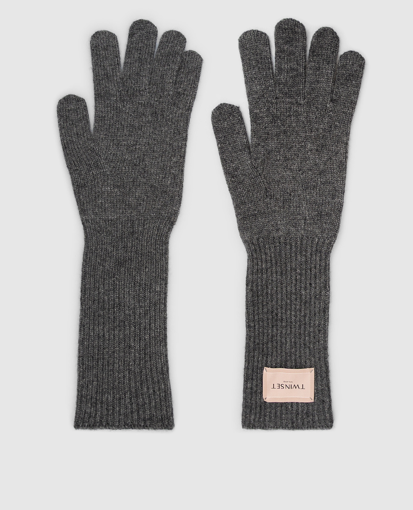Gray gloves with wool Twinset