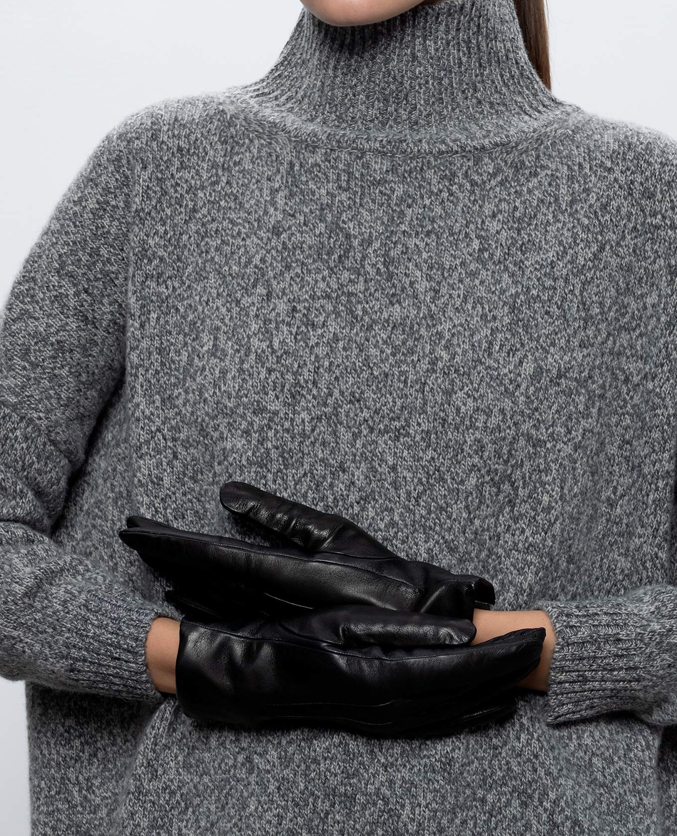 Black leather gloves Sermoneta Gloves 2